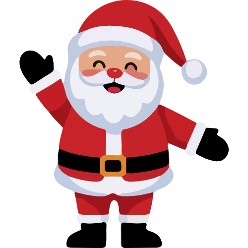 Santa Claus saludando, para escribirle tu carta de Navidad